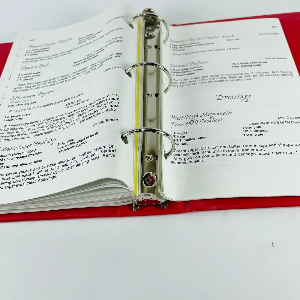 First United Methodist Church Cookbook 1857-2010 Vintage Red Oak Iowa Ring Bound